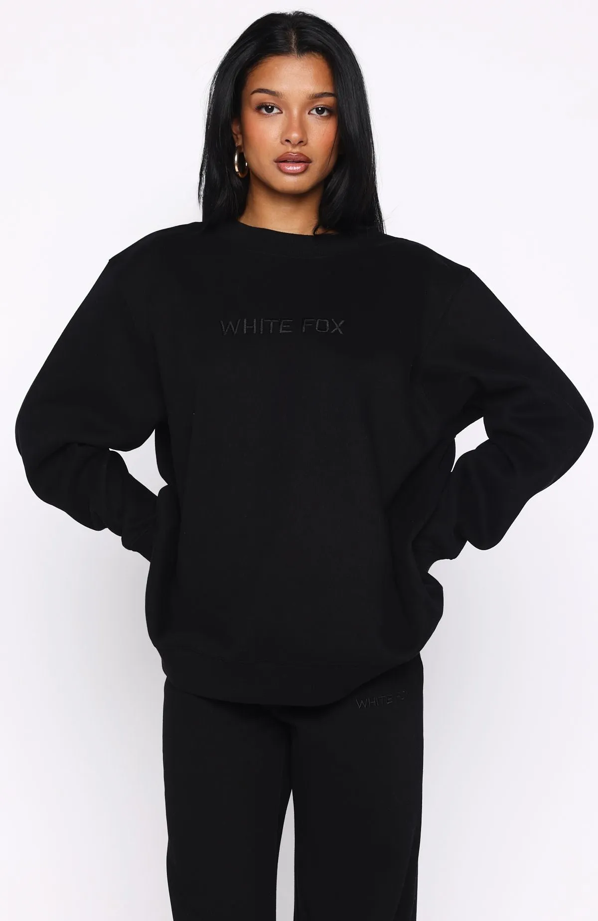 Stay Lifted Oversized Sweater Black sold by White Fox Boutique product image thumbnail 2
