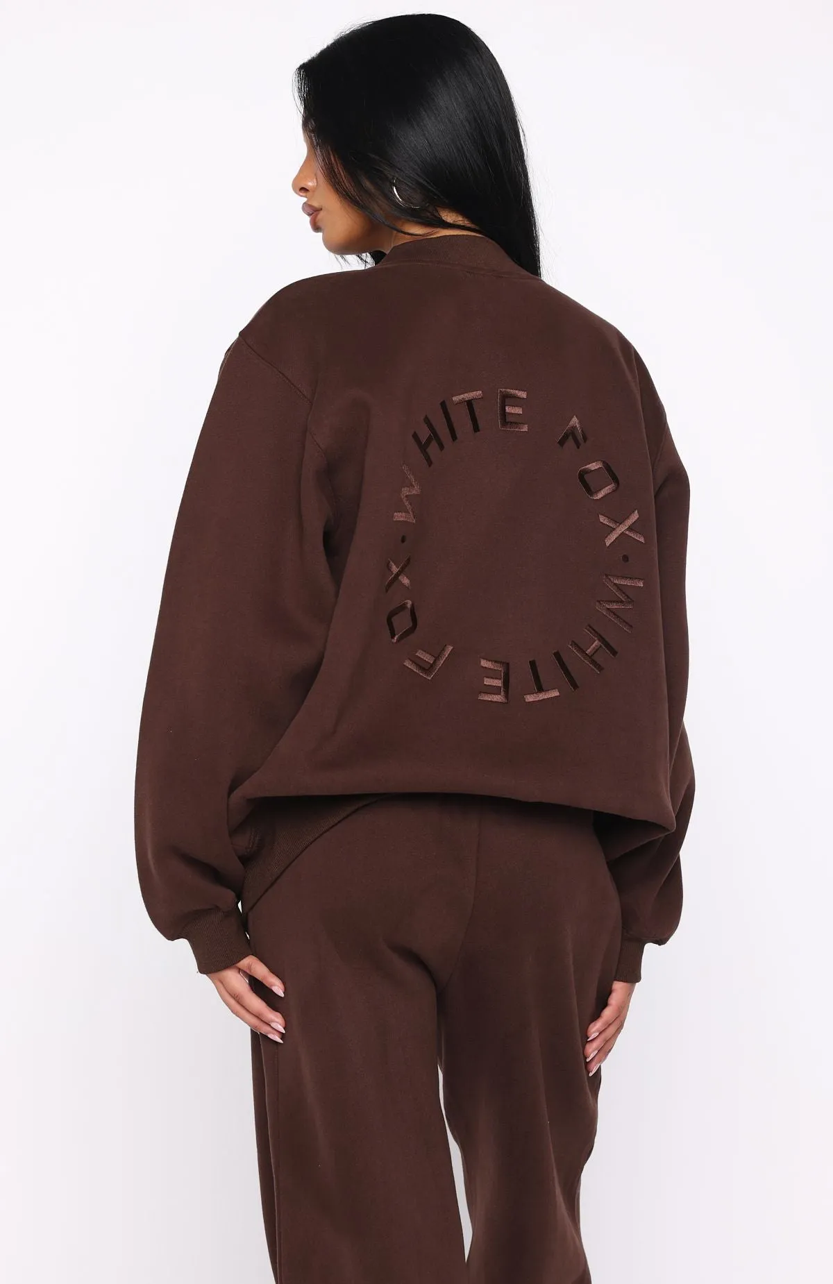 Stay Lifted Oversized Sweater Bitter Chocolate sold by White Fox Boutique product image thumbnail 4