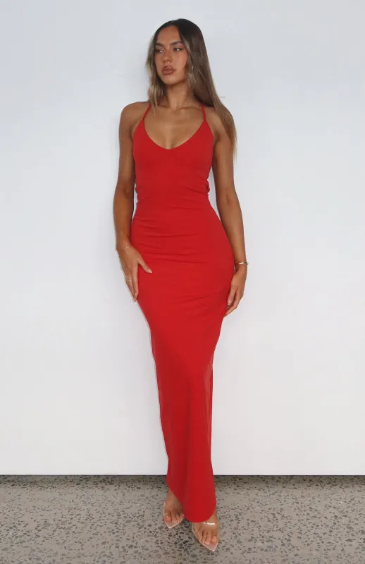 Fever Dream Maxi Dress Red sold by White Fox Boutique
