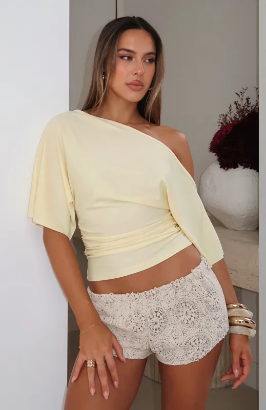 Marrakech Moments Top Lemon sold by White Fox Boutique