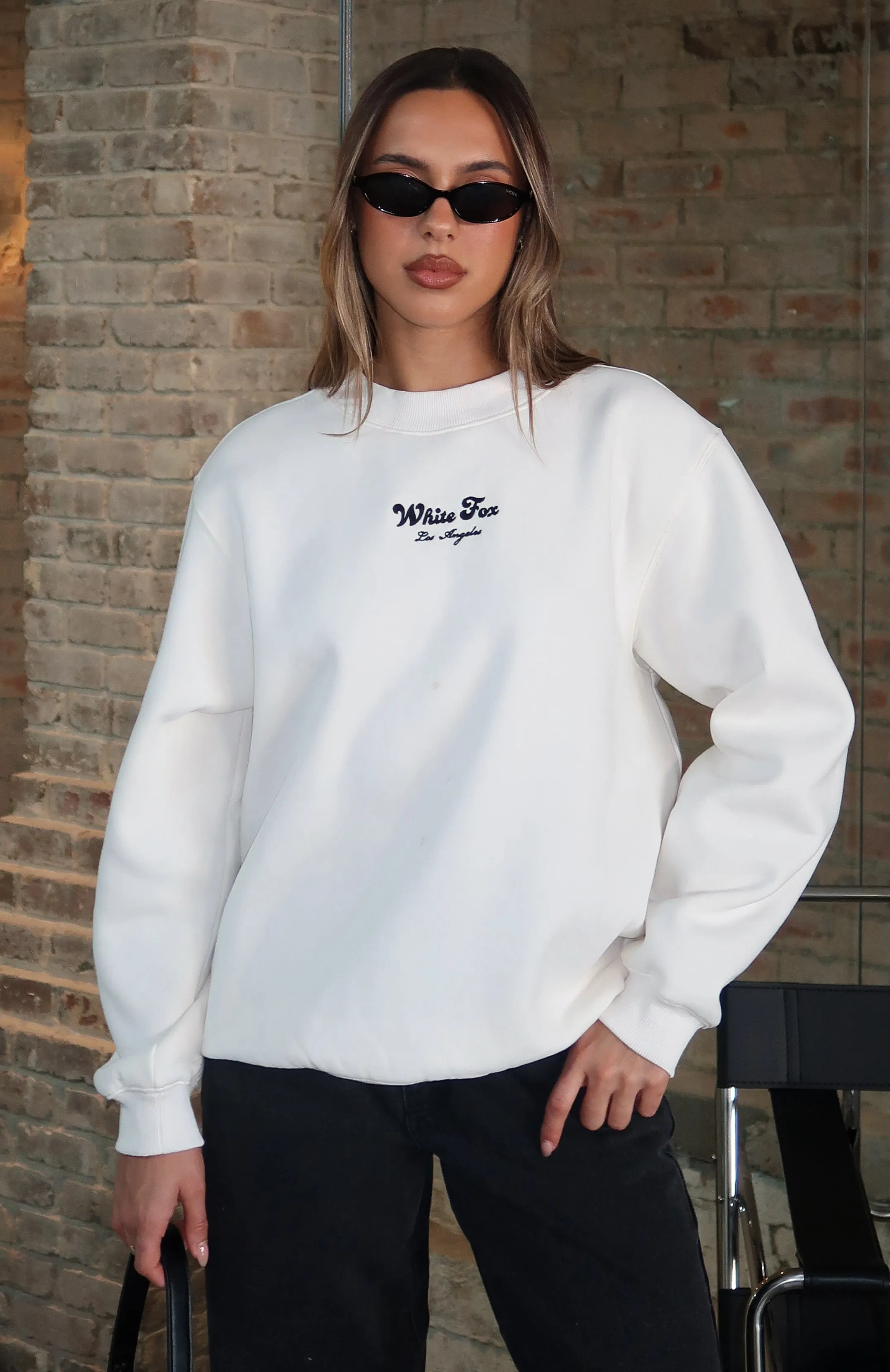 Through Thick And Thin Oversized Sweater Cream sold by White Fox Boutique product image thumbnail 2