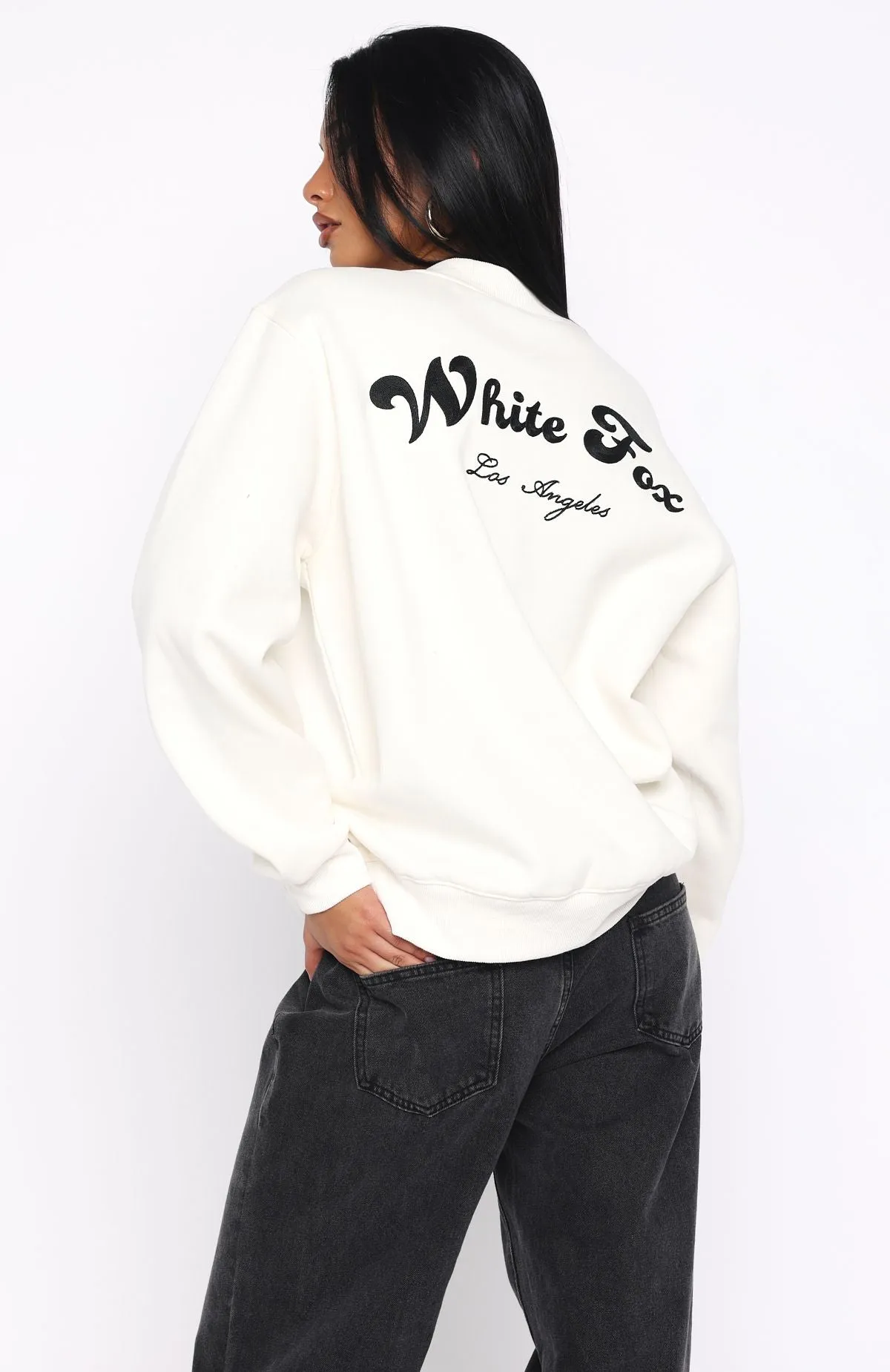 Through Thick And Thin Oversized Sweater Cream sold by White Fox Boutique product image thumbnail 5