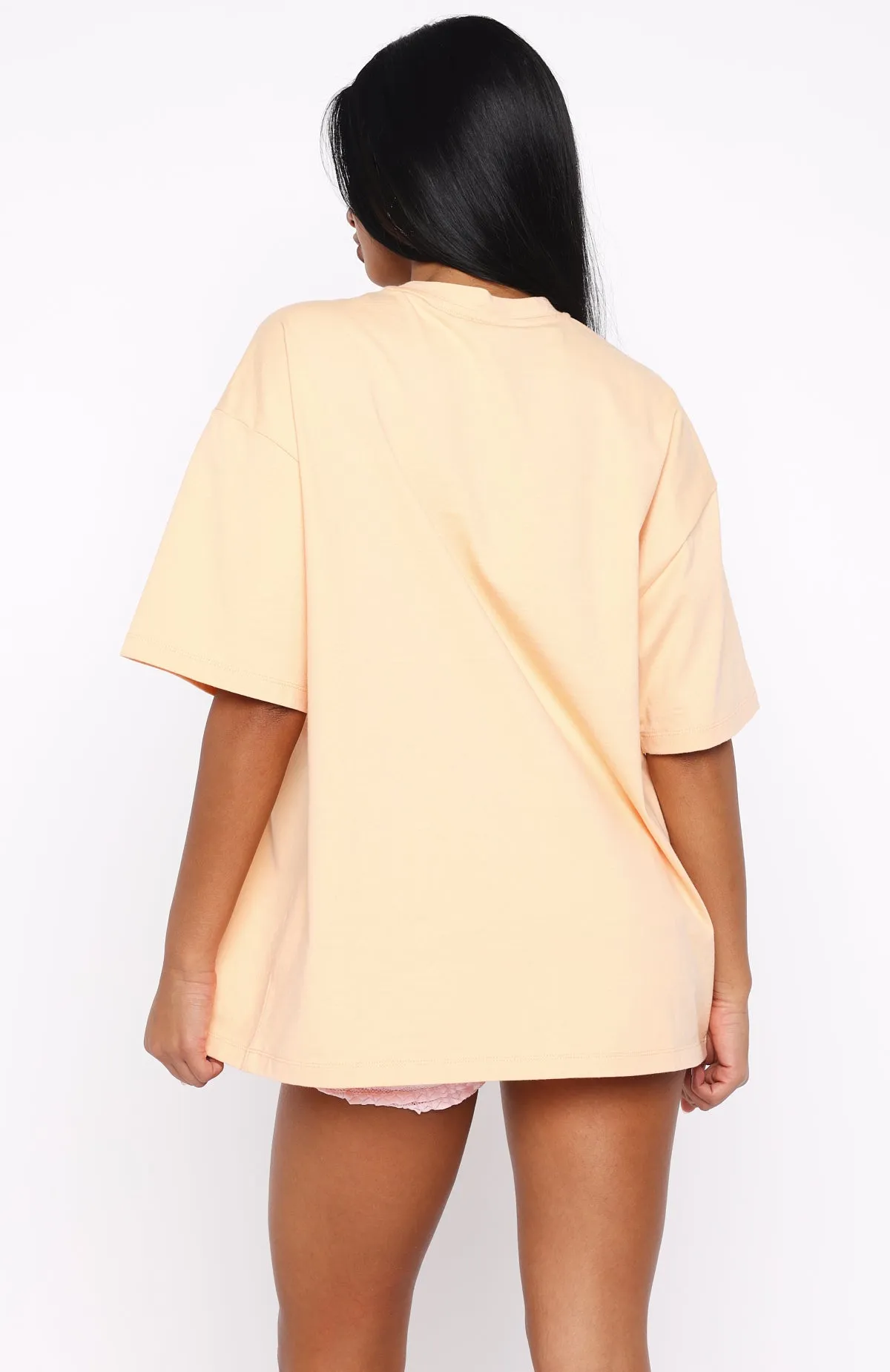 In With The New Oversized Tee Peach sold by White Fox Boutique product image thumbnail 4