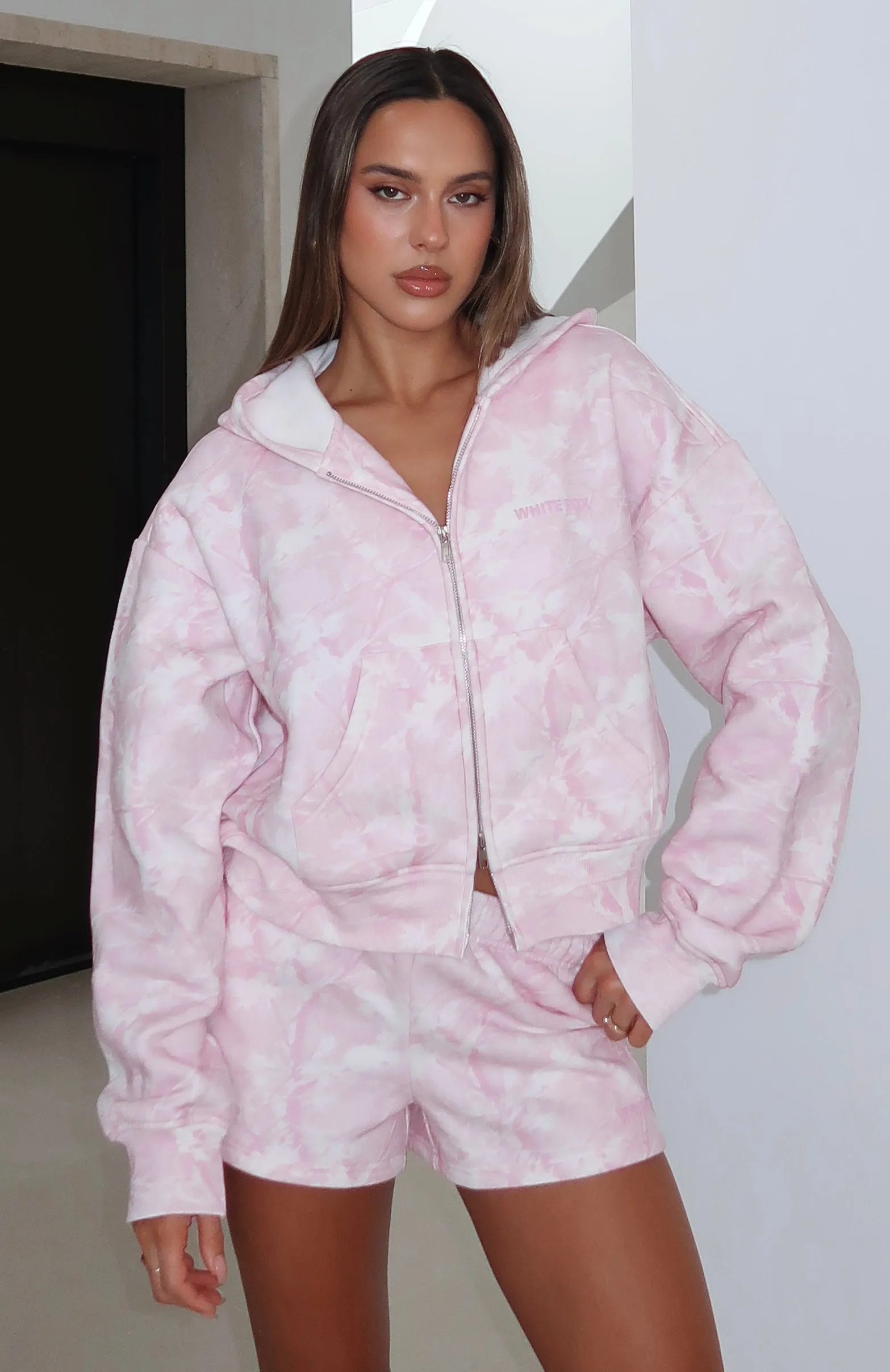 Hiding Away Lounge Shorts Pink Camo sold by White Fox Boutique