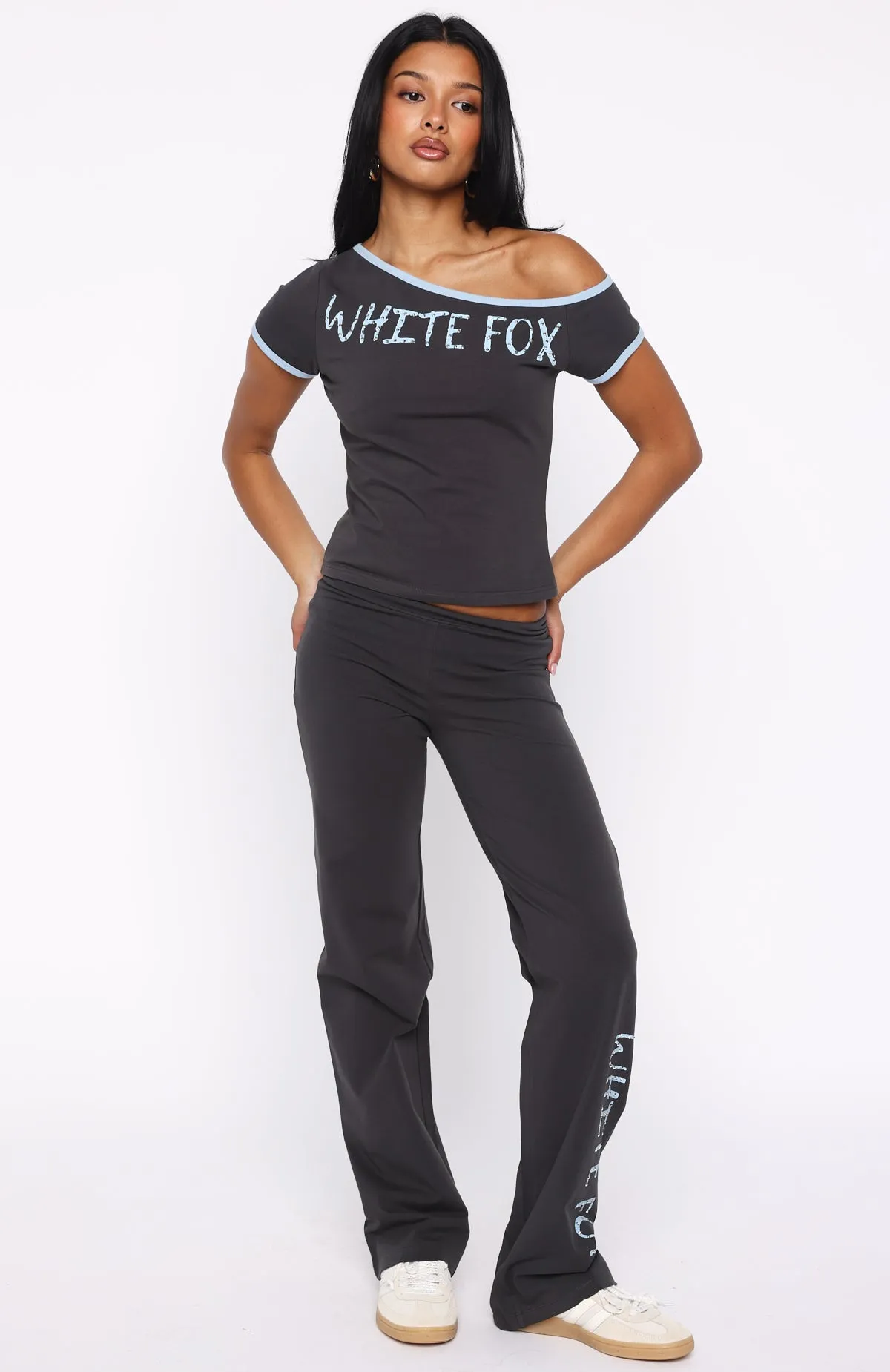 Good Things Take Time Straight Leg Pants Charcoal sold by White Fox Boutique product image thumbnail 2