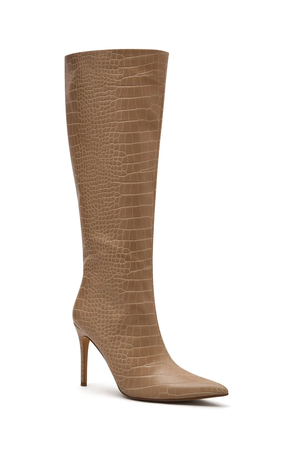 Ziggy Knee High Boots Nude Croc sold by White Fox Boutique product image thumbnail 3
