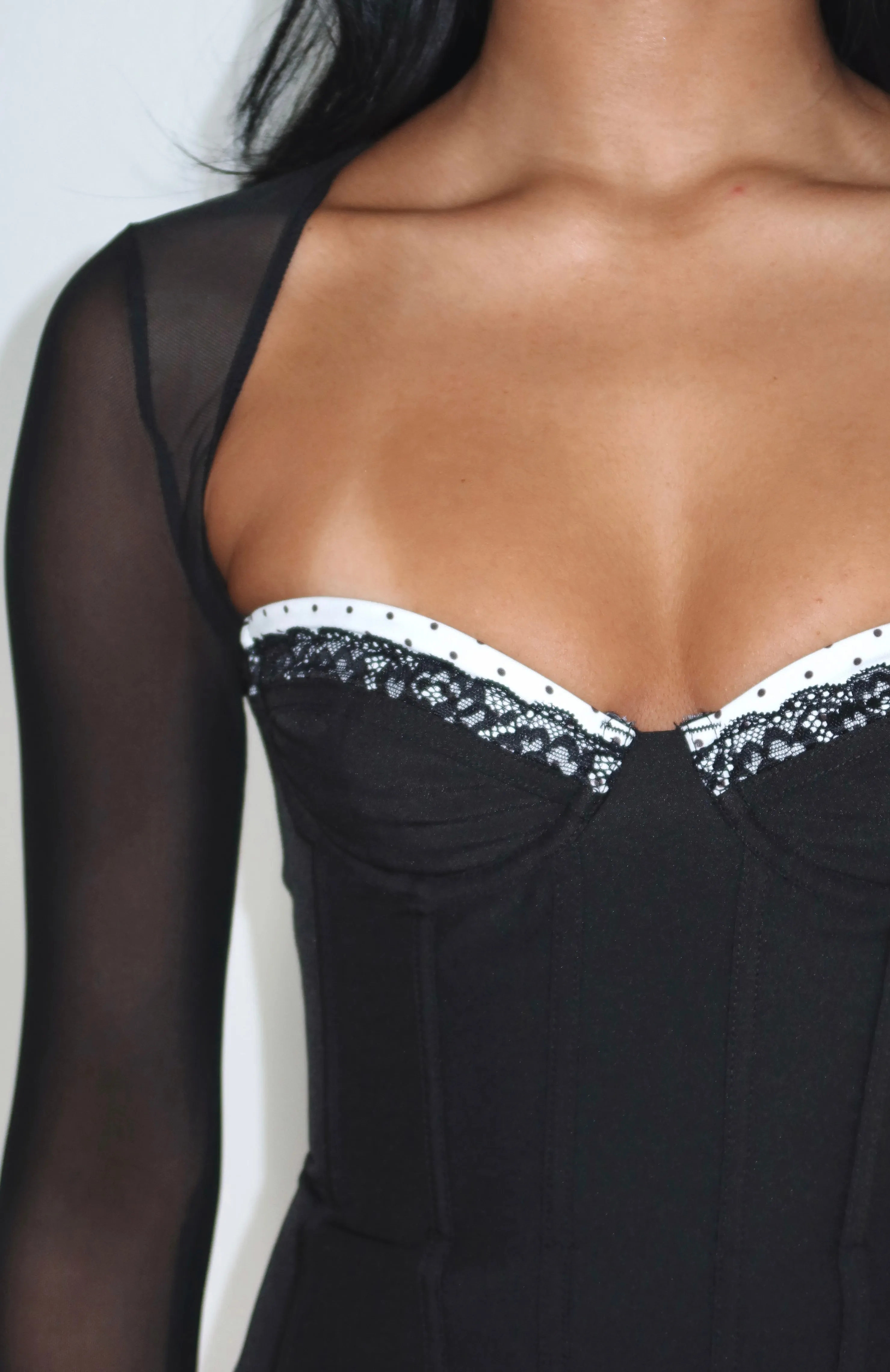 Get Into It Long Sleeve Mini Dress Black sold by White Fox Boutique product image thumbnail 2