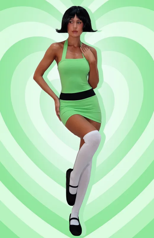 Sugar, Spice And Everything Nice Mini Dress Green sold by White Fox Boutique