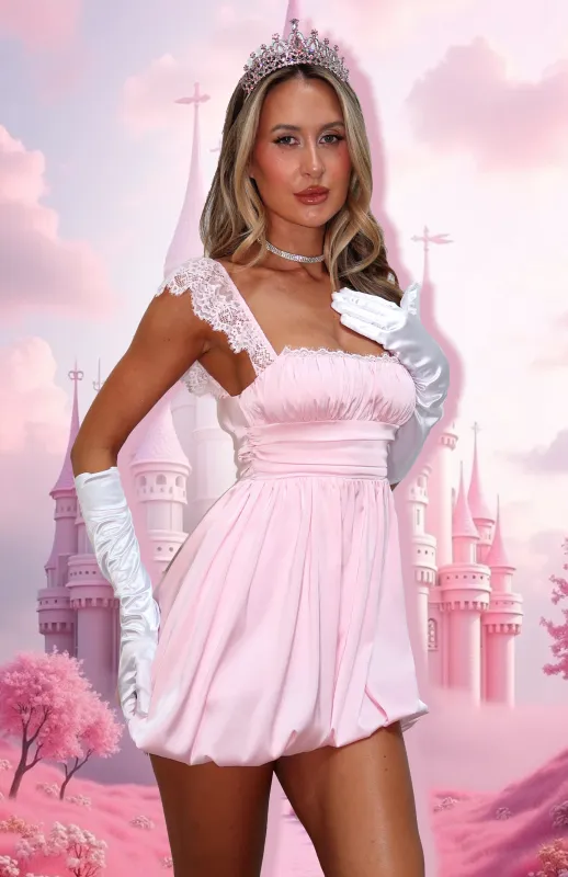 Pretty Princess Mini Dress Pale Pink sold by White Fox Boutique