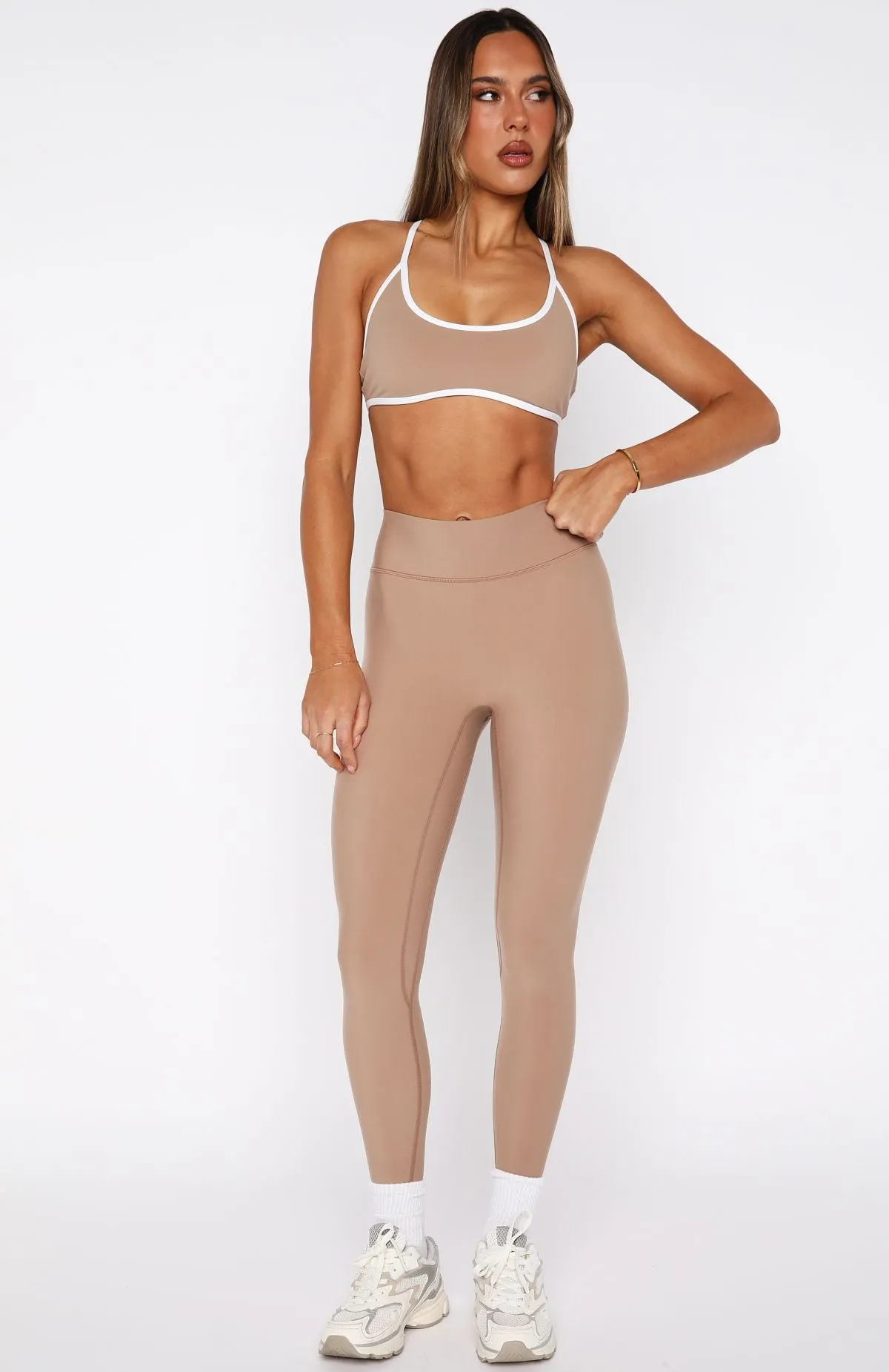 Go Getter High Waisted Leggings Caramel sold by White Fox Boutique product image thumbnail 2