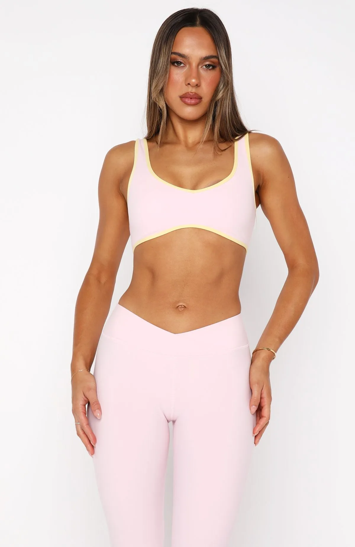 I'll Prove It Sports Crop Ballet Pink/Honey sold by White Fox Boutique product image thumbnail 2