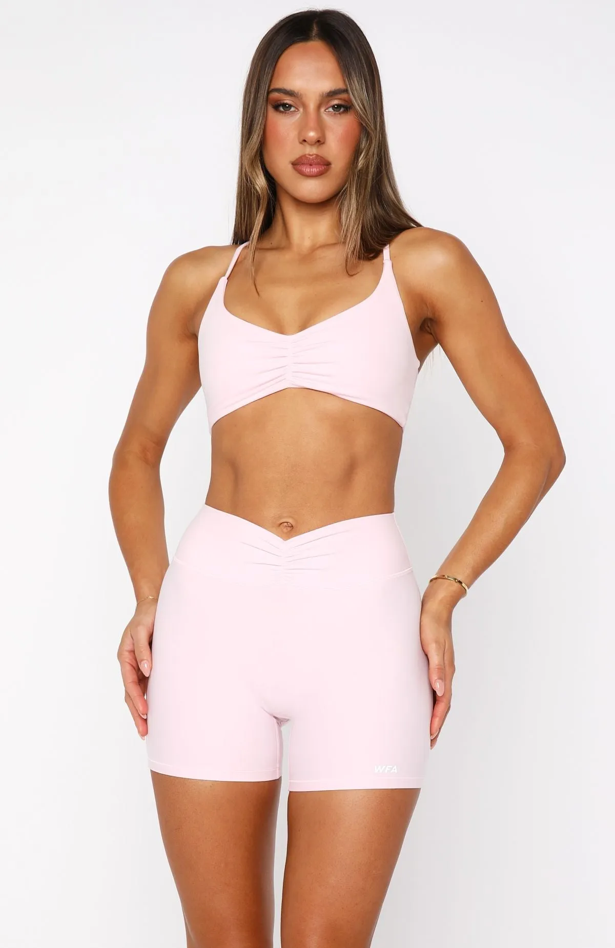 Radiate High Waisted Shorts Ballet Pink sold by White Fox Boutique product image thumbnail 3