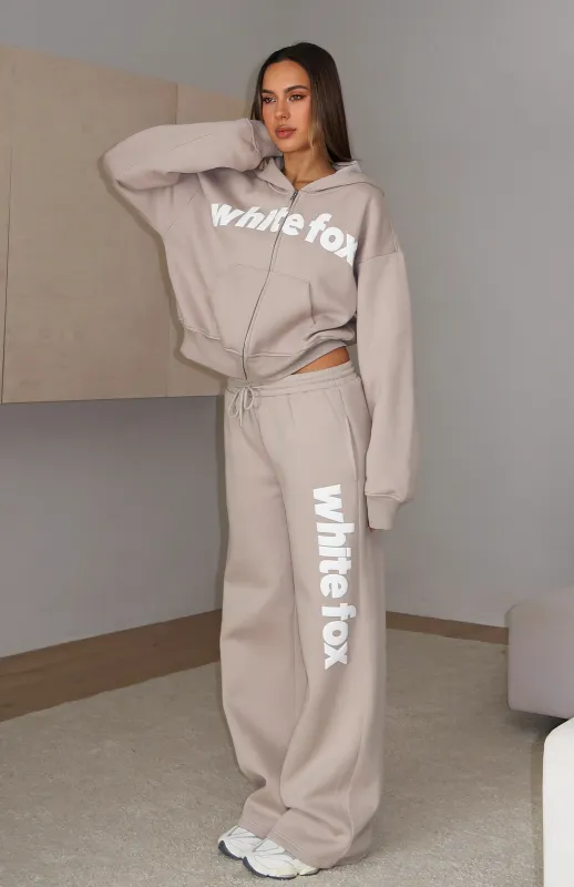 From The Archives Kenzie Wide Leg Sweatpants Moon sold by White Fox Boutique