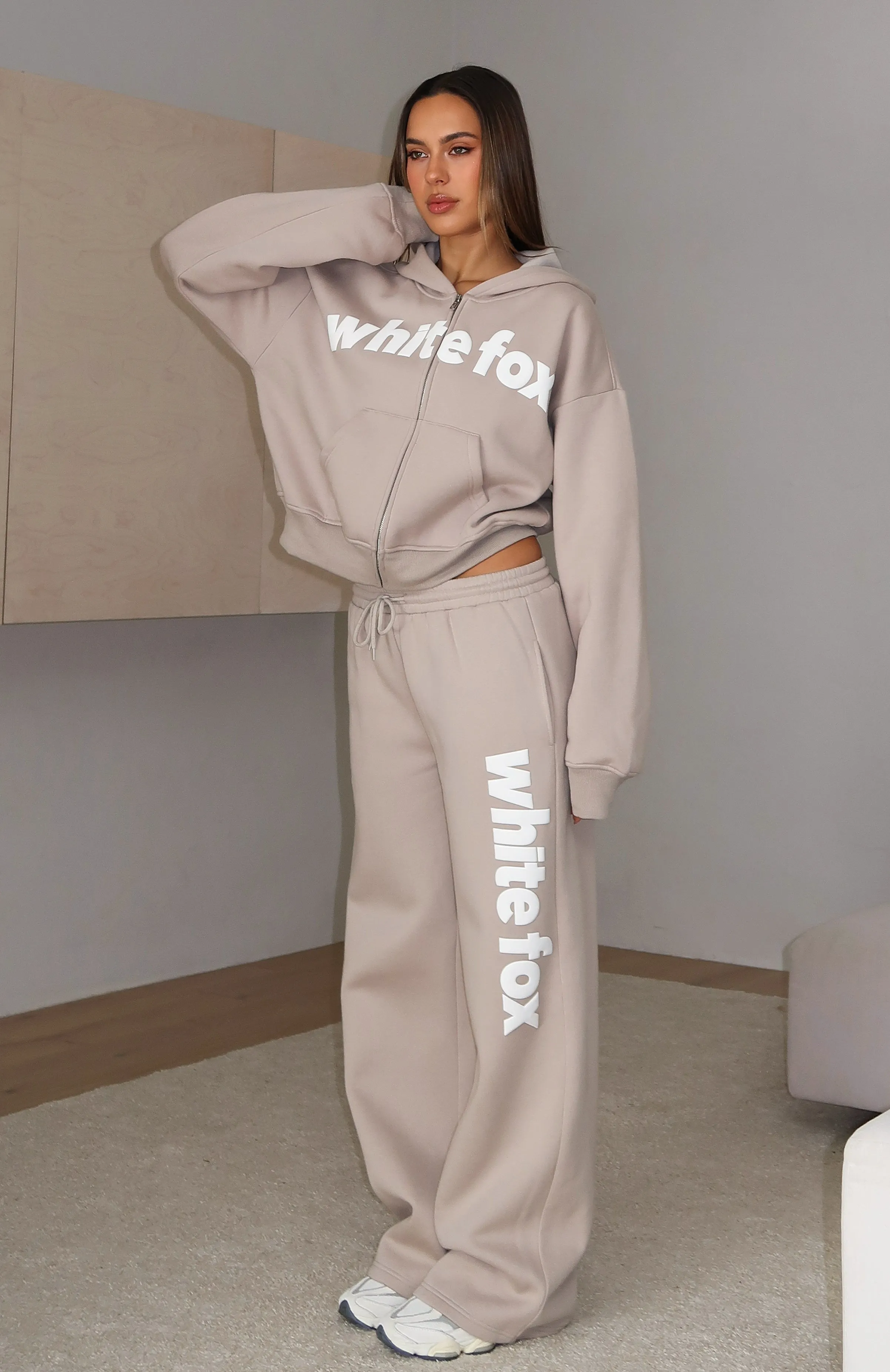 From The Archives Kenzie Wide Leg Sweatpants Moon sold by White Fox Boutique