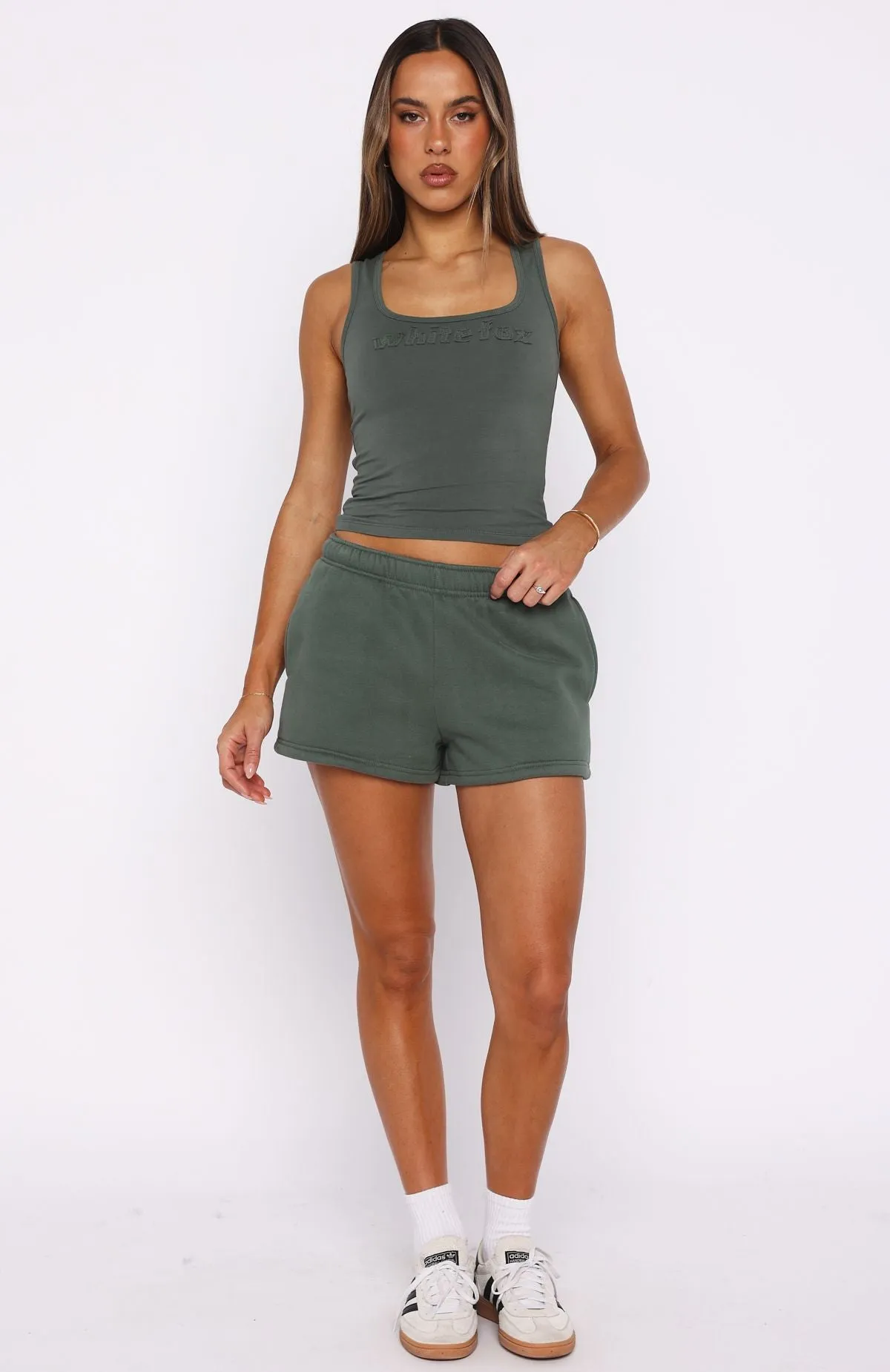 From The Archives Lexi Tank Khaki sold by White Fox Boutique product image thumbnail 5