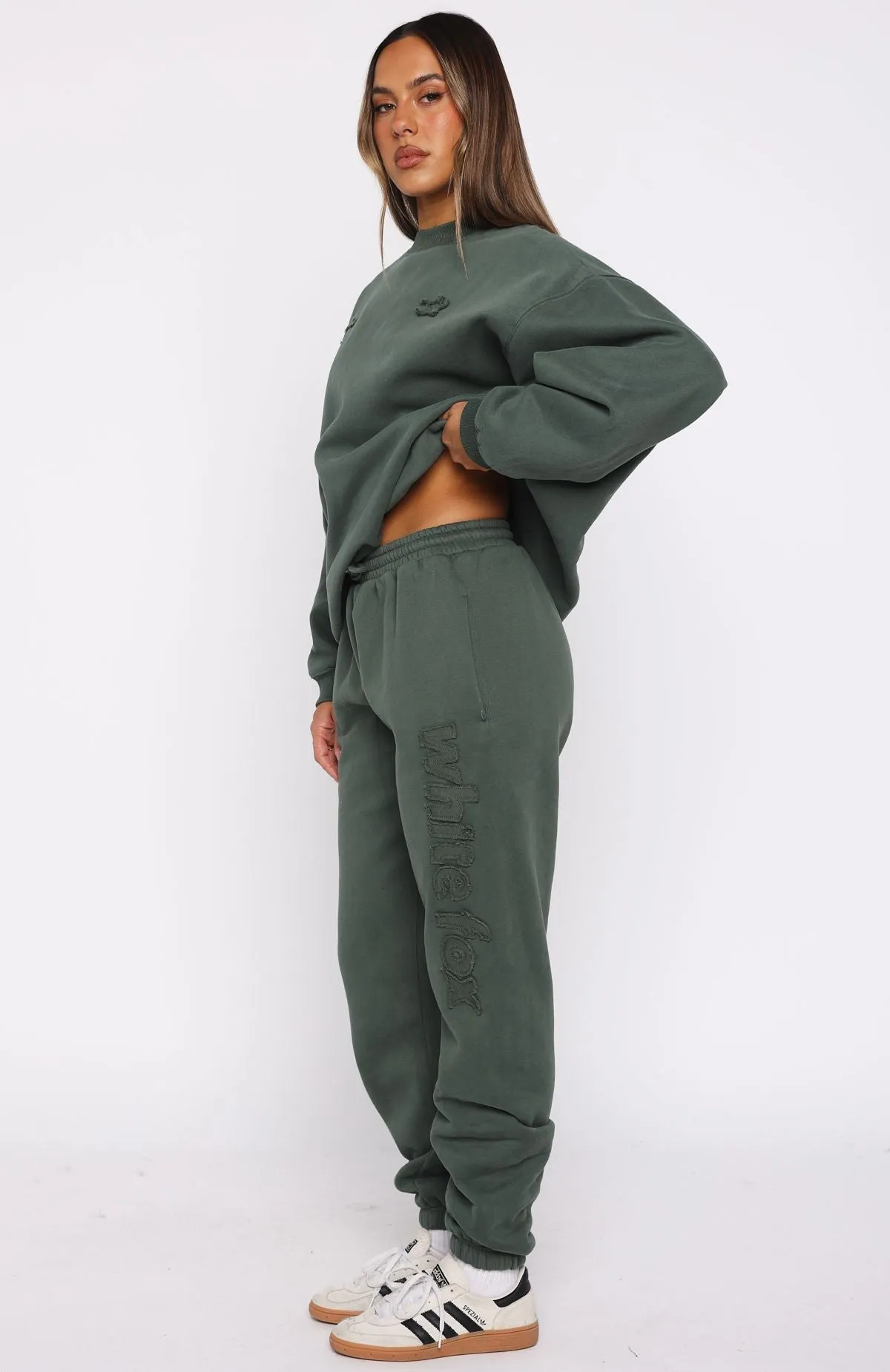 From The Archives Lexi Sweatpants Khaki sold by White Fox Boutique product image thumbnail 3