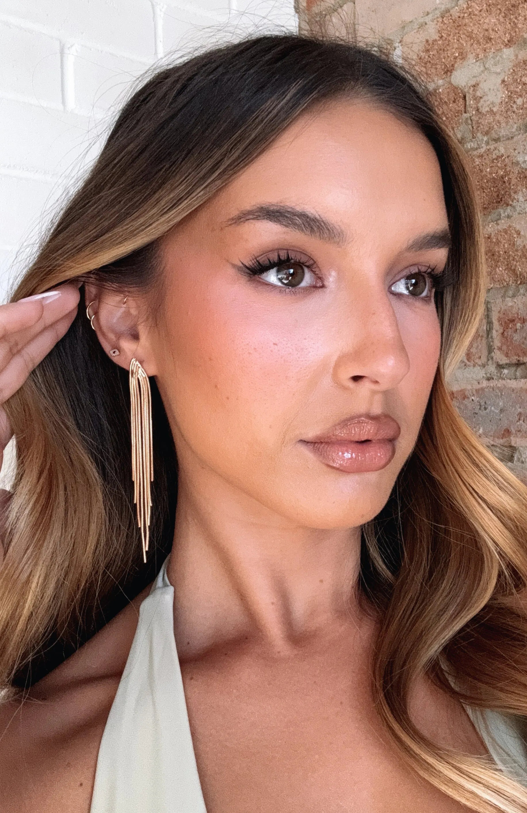 Destan Earrings Gold sold by White Fox Boutique product image thumbnail 2