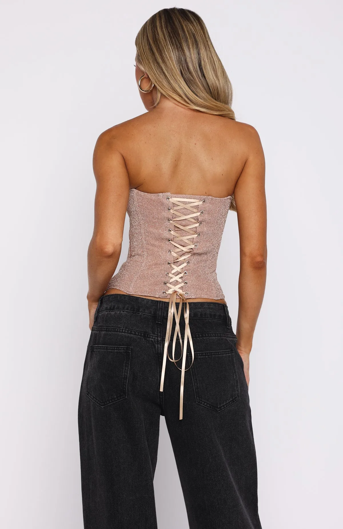 Cosmopolitan Strapless Bustier Champagne sold by White Fox Boutique product image thumbnail 5