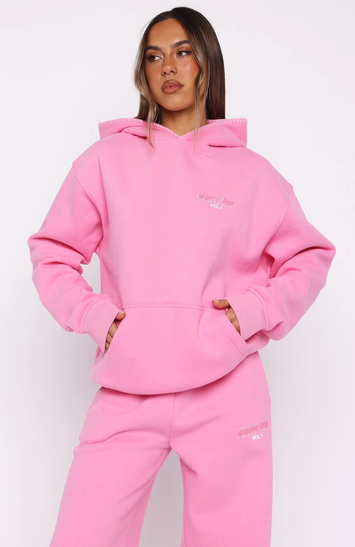 Vol. 1 Oversized Hoodie Bubblegum sold by White Fox Boutique product image thumbnail 3