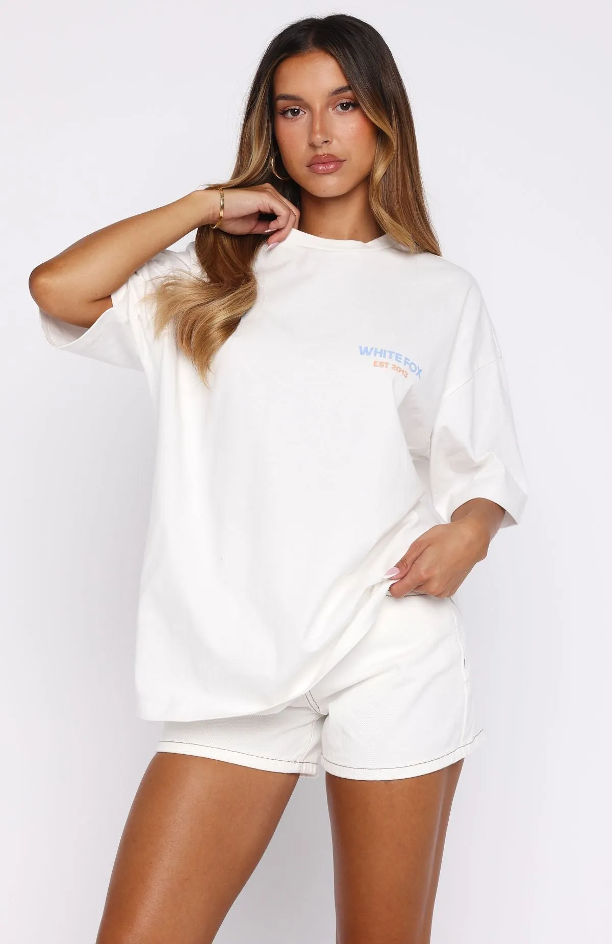 Care For You Oversized Tee White sold by White Fox Boutique product image thumbnail 3