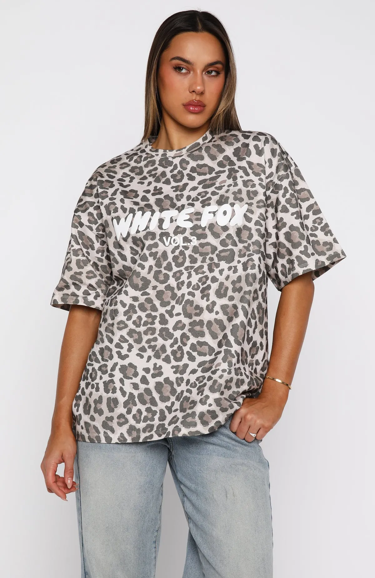 Offstage Printed Oversized Tee Leopard sold by White Fox Boutique product image thumbnail 2