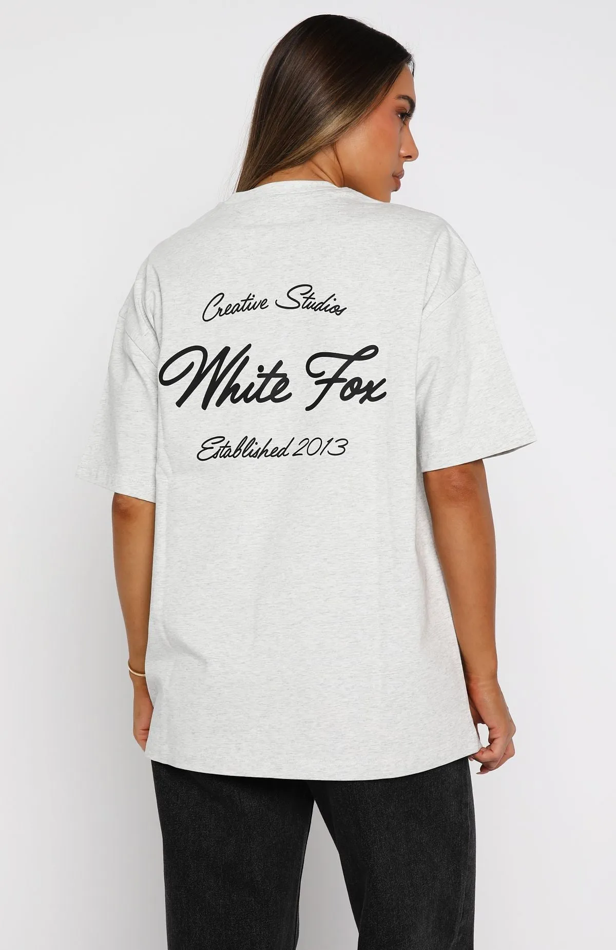 Creative Studios Oversized Tee Grey Marle sold by White Fox Boutique product image thumbnail 4