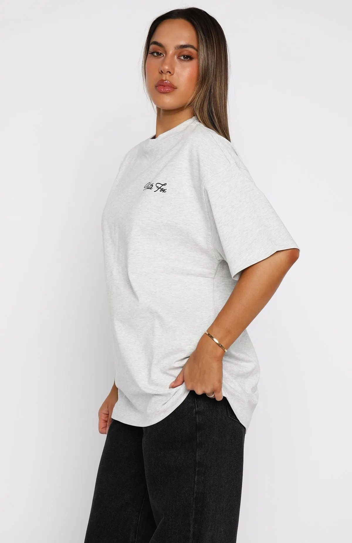 Creative Studios Oversized Tee Grey Marle sold by White Fox Boutique product image thumbnail 3