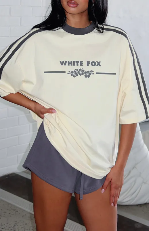 Deep Waters Oversized Tee Lemon sold by White Fox Boutique