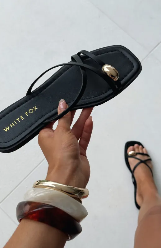 Jasper Sandals Black sold by White Fox Boutique