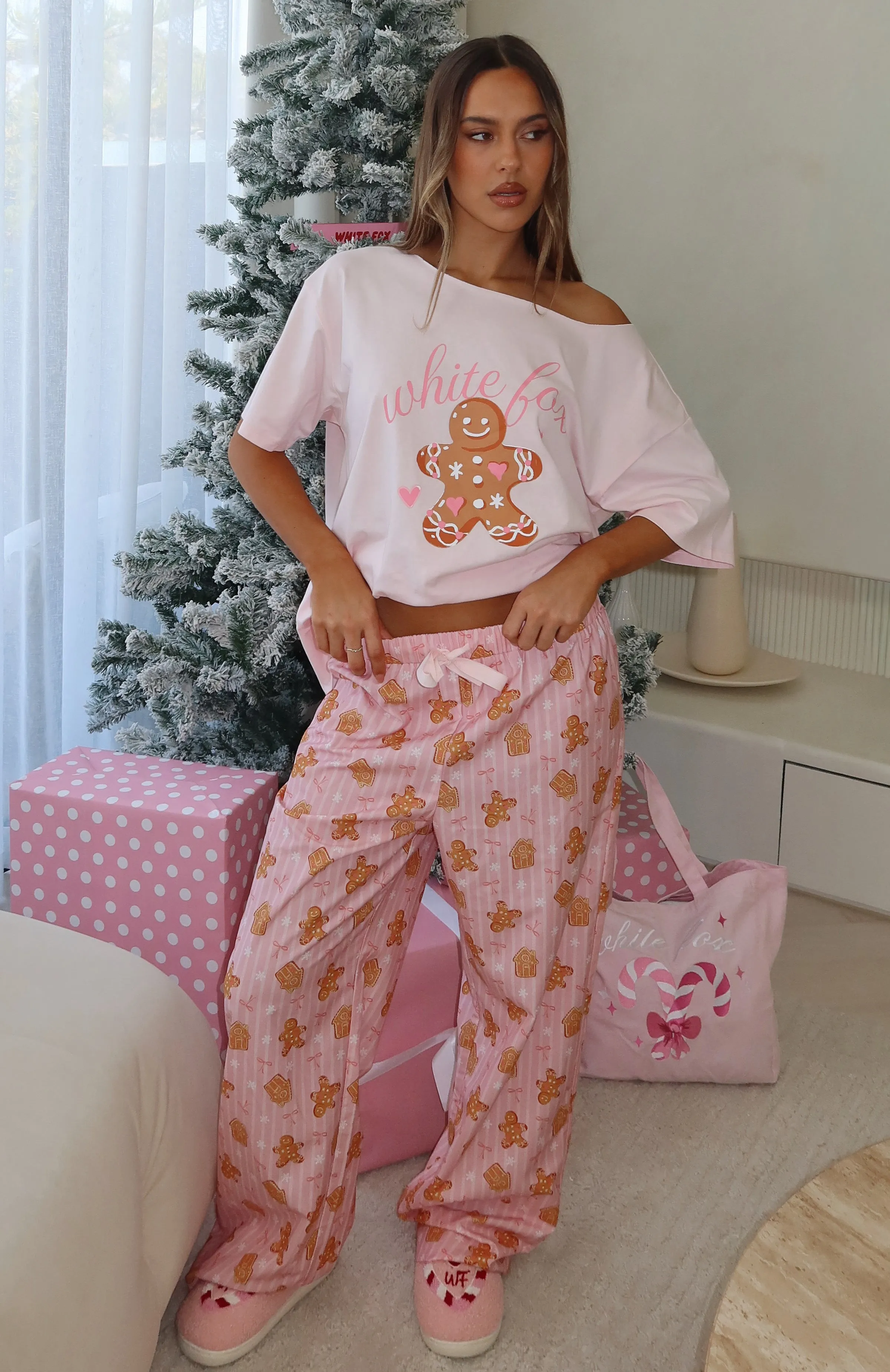 Sweetheart Pyjama Pants Gingerbread Twist sold by White Fox Boutique