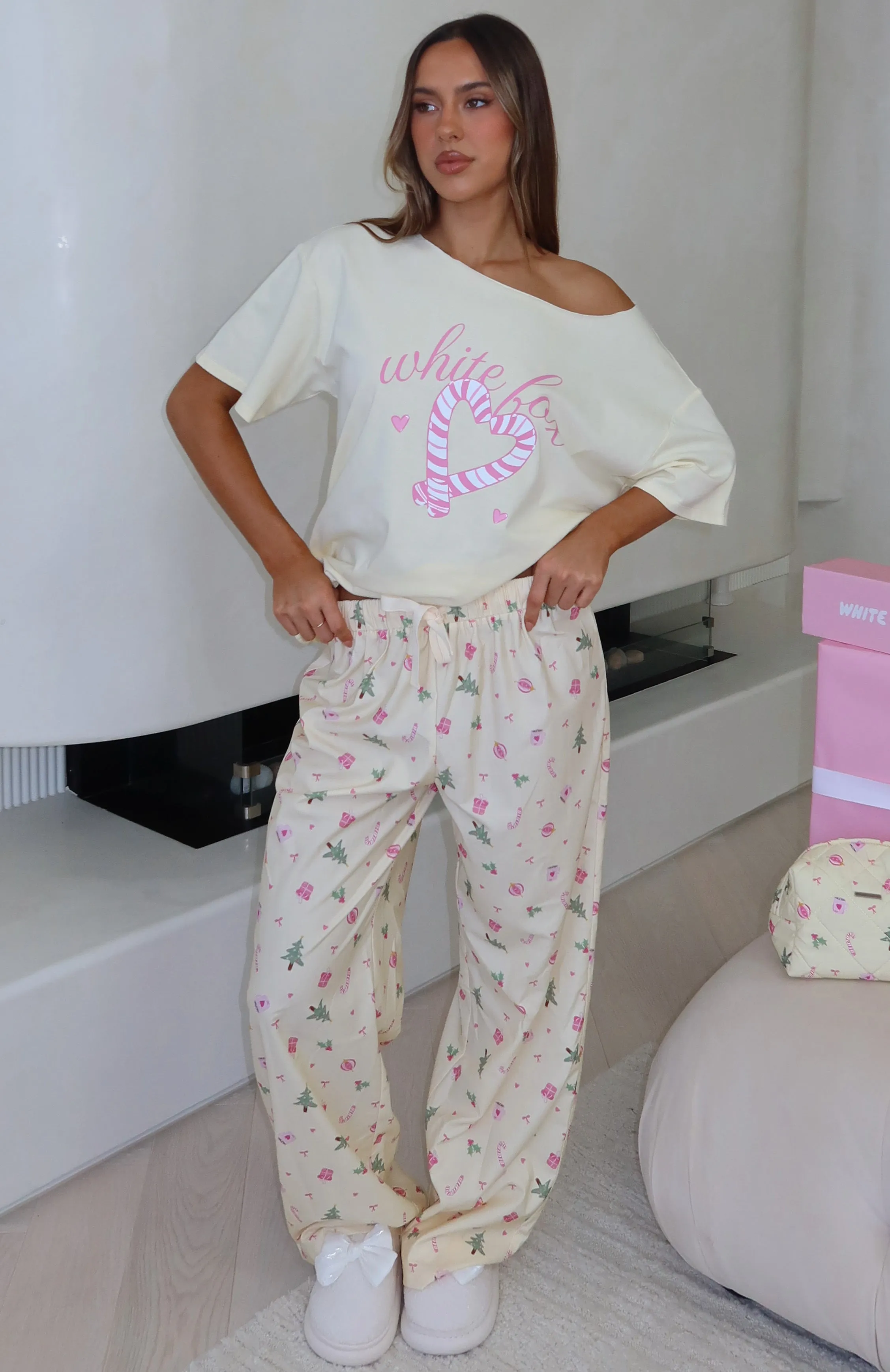 Sweetheart Pyjama Pants Festive Flicker sold by White Fox Boutique product image thumbnail 5