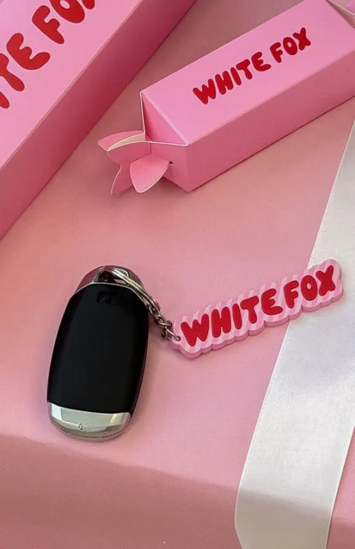 I've Got You Keychain Red/Pink Stripe sold by White Fox Boutique