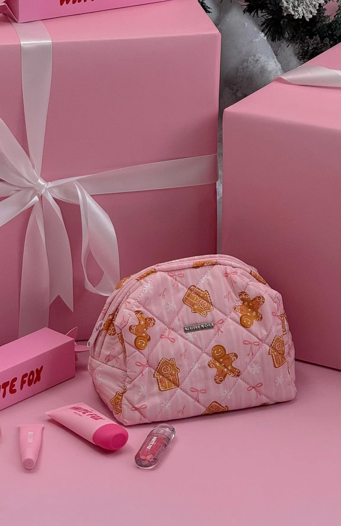 Getting Ready Cosmetic Bag Gingerbread Twist sold by White Fox Boutique