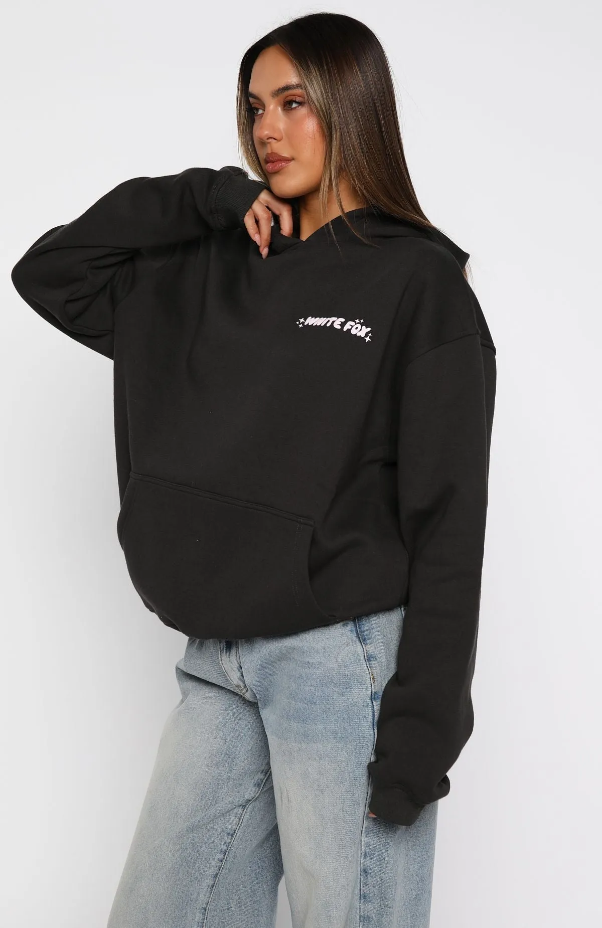 Christmas Feeling Oversized Hoodie Charcoal sold by White Fox Boutique product image thumbnail 4