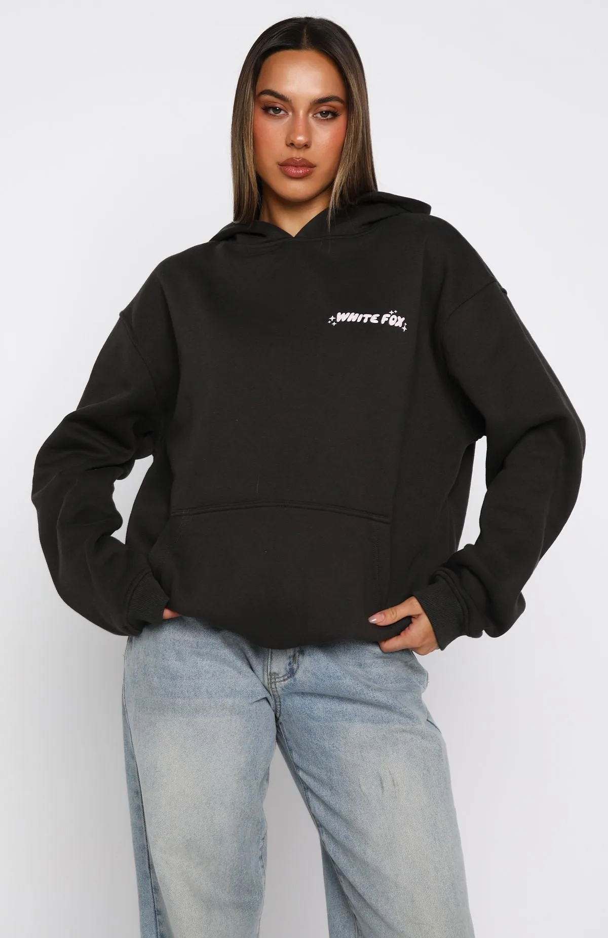 Christmas Feeling Oversized Hoodie Charcoal sold by White Fox Boutique product image thumbnail 3