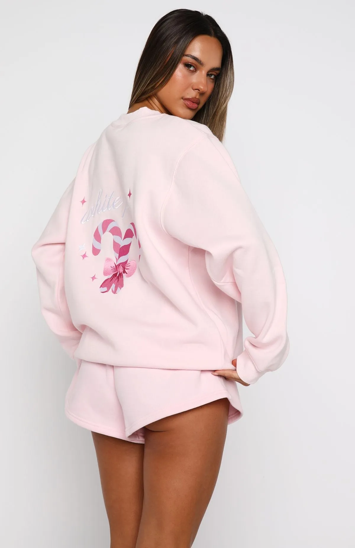 Candy Cane Christmas Oversized Sweater Cupcake sold by White Fox Boutique product image thumbnail 5