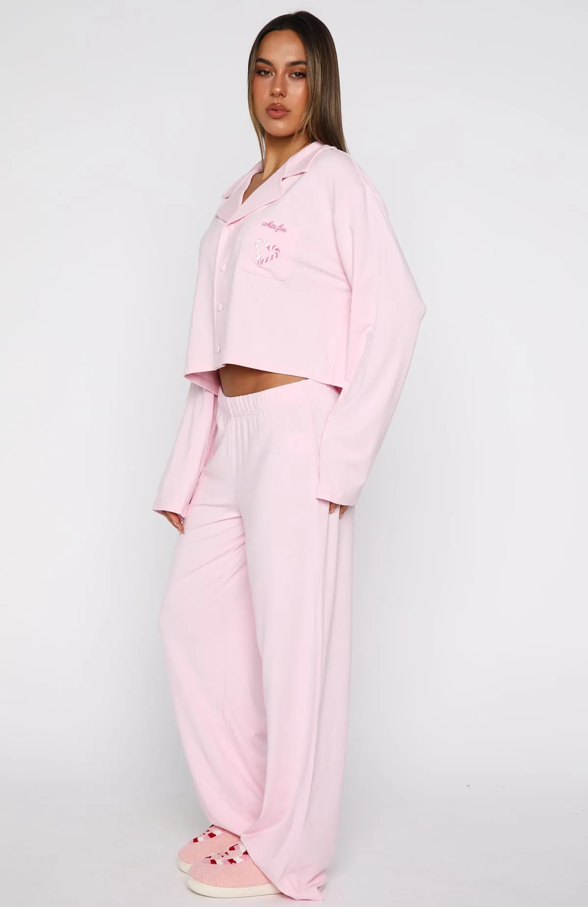 Bedtime Bliss Pyjama Set Soft Pink sold by White Fox Boutique product image thumbnail 4