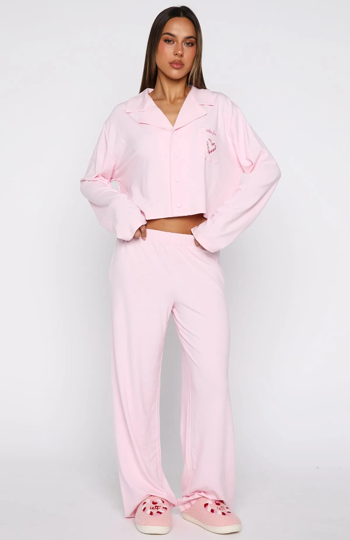 Bedtime Bliss Pyjama Set Soft Pink sold by White Fox Boutique product image thumbnail 3