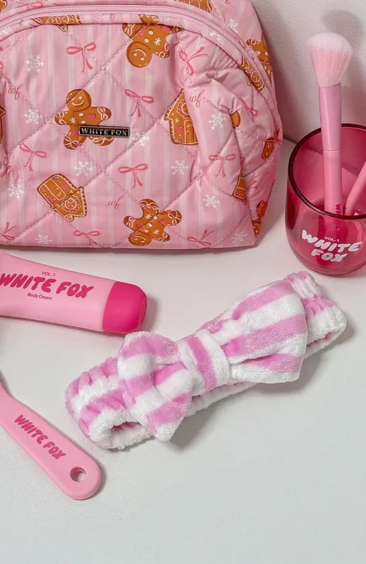 Aunika Beauty Headband Pink/White Stripe sold by White Fox Boutique