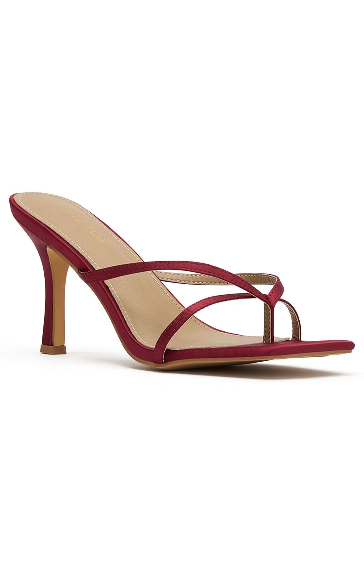 Julietta Heels Burgundy Satin sold by White Fox Boutique product image thumbnail 3