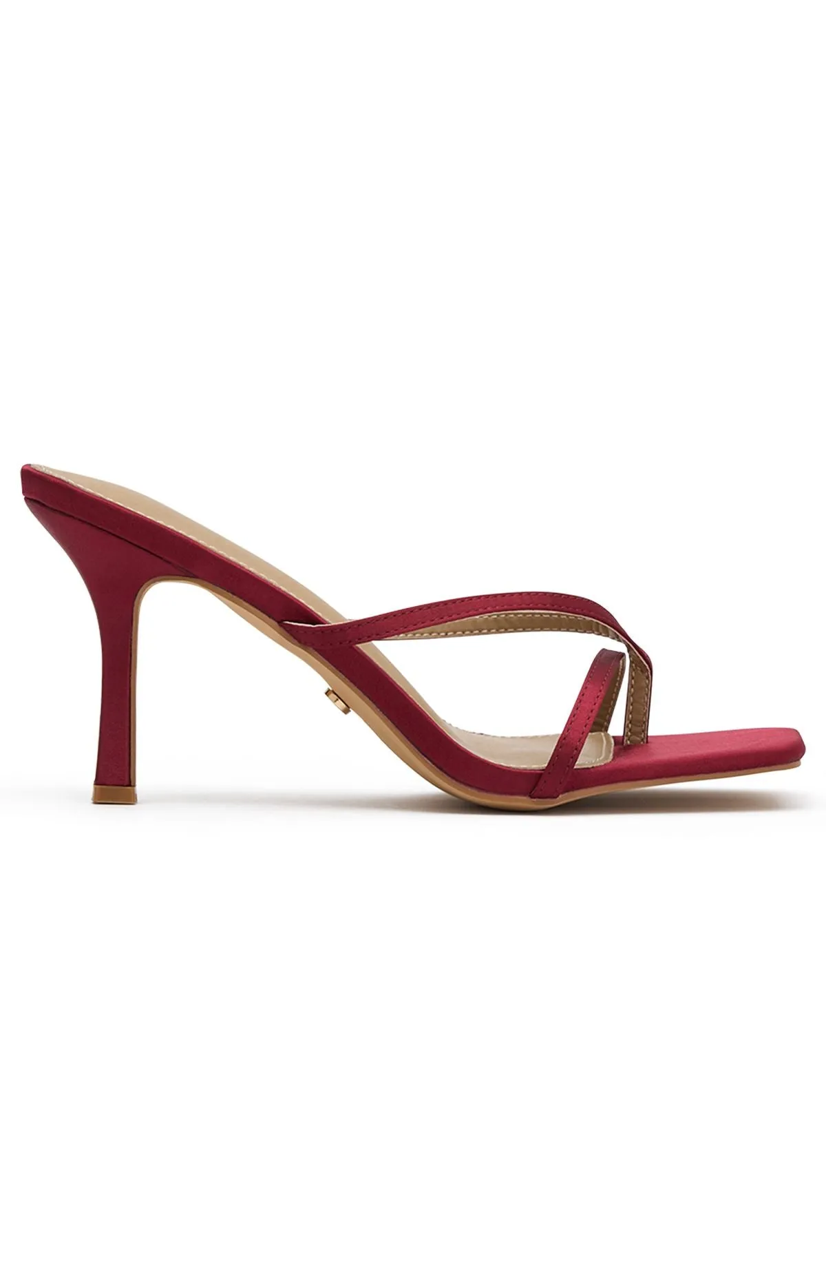 Julietta Heels Burgundy Satin sold by White Fox Boutique product image thumbnail 4