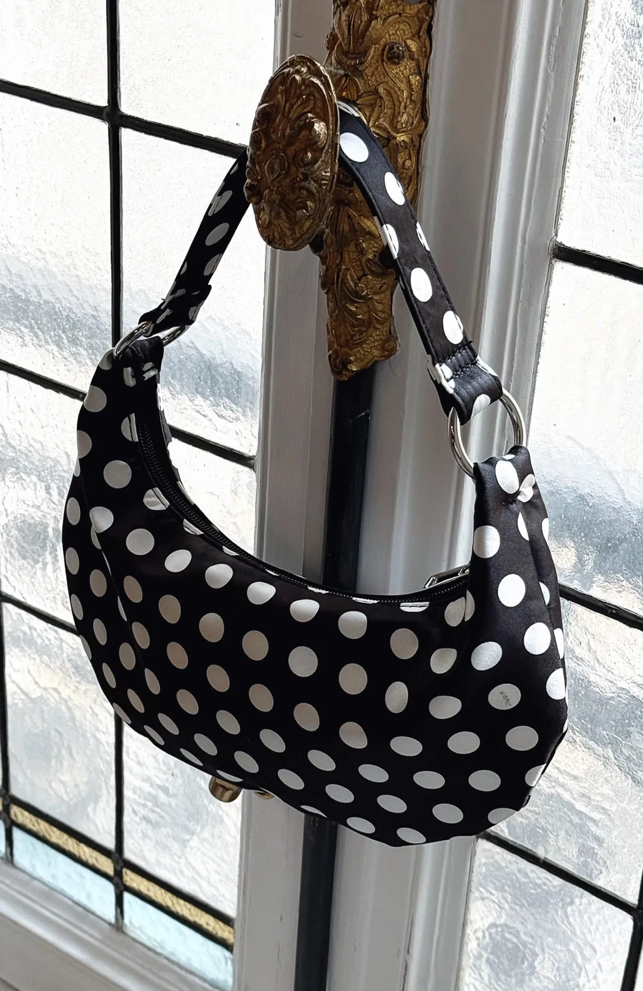 Aydin Shoulder Bag Black Polka Dot sold by White Fox Boutique product image thumbnail 3