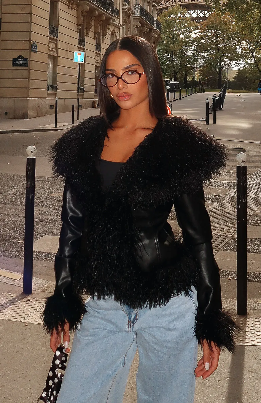 Level Playing Field PU Jacket Black sold by White Fox Boutique product image thumbnail 2