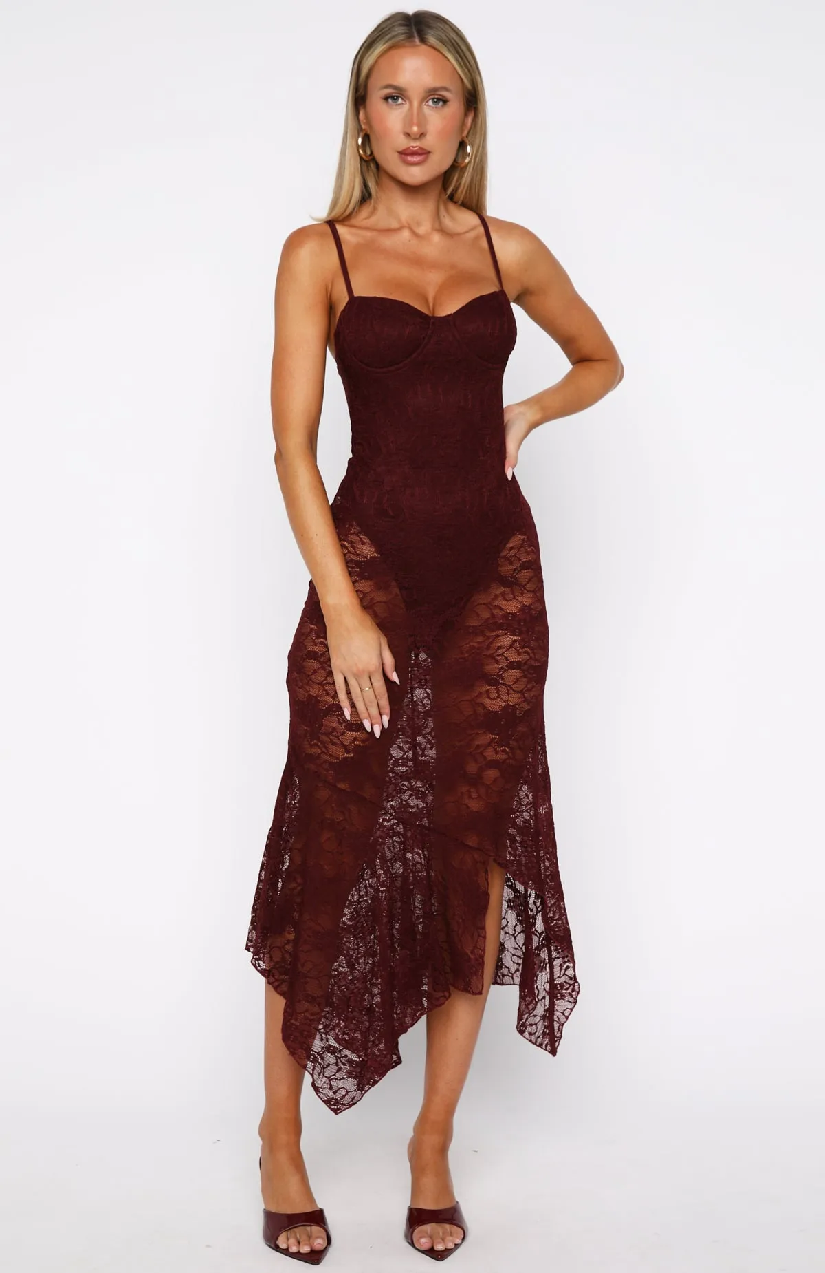 Darling Girl Midi Dress Port sold by White Fox Boutique product image thumbnail 2