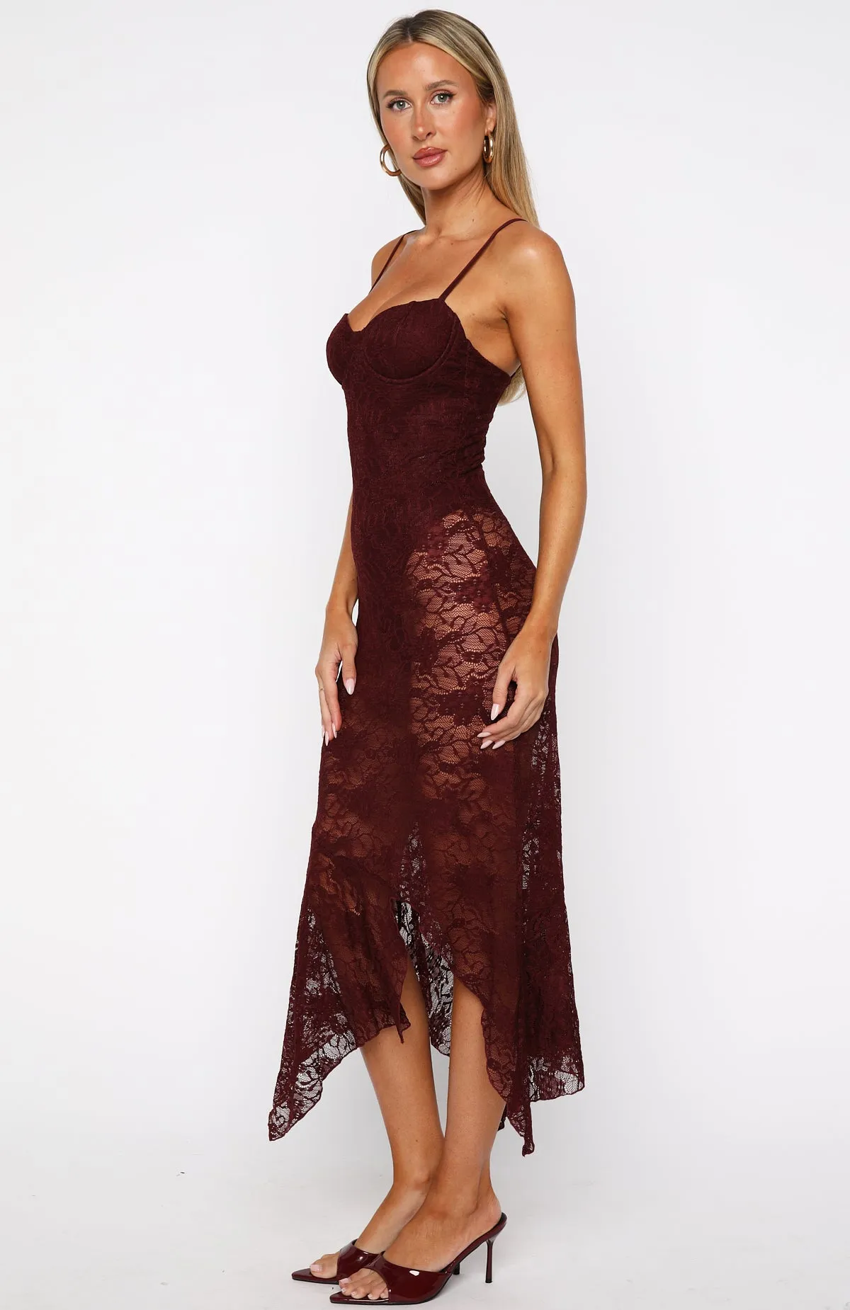 Darling Girl Midi Dress Port sold by White Fox Boutique product image thumbnail 3