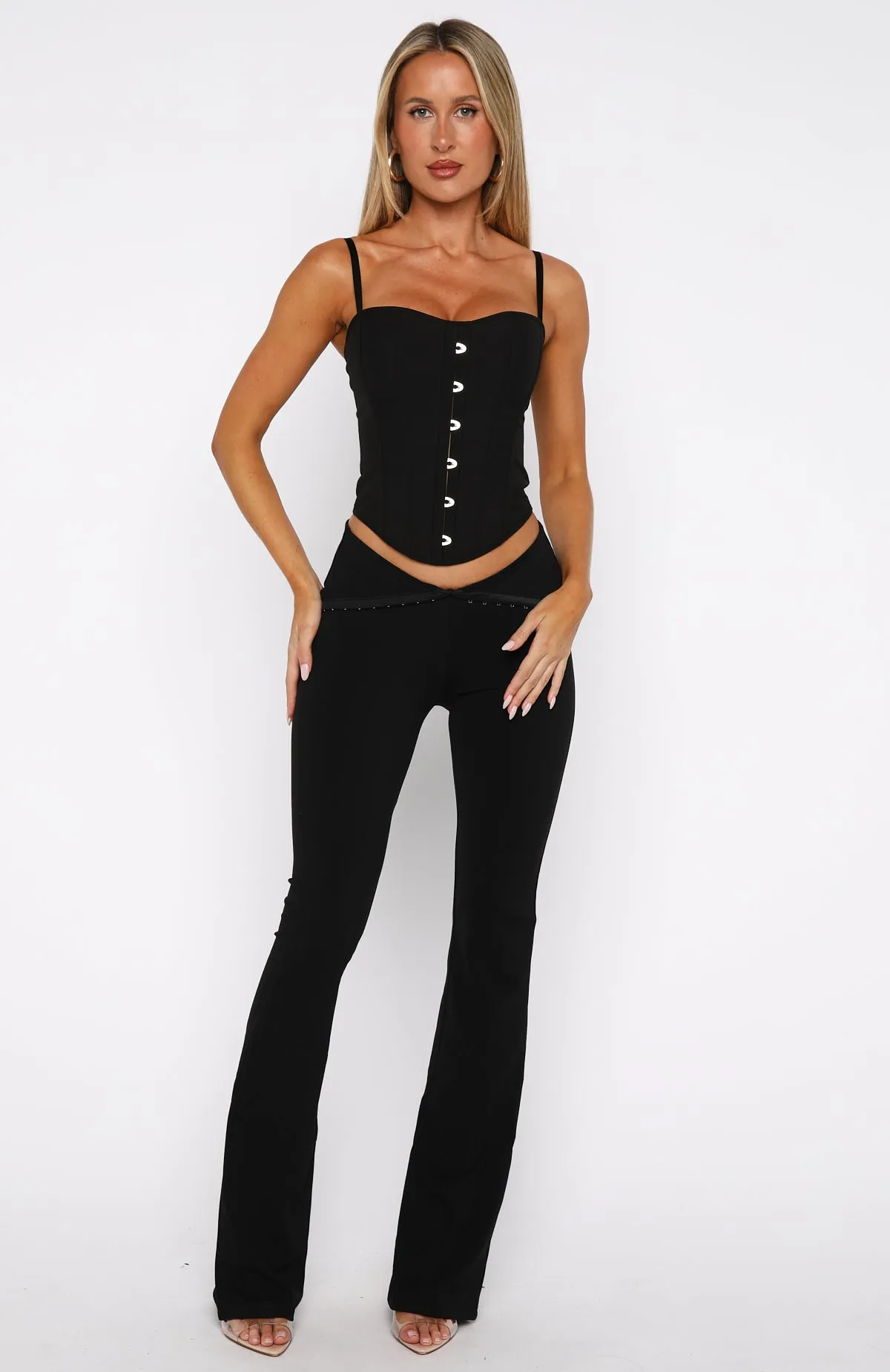 Never Leave Me Pants Black sold by White Fox Boutique product image thumbnail 3