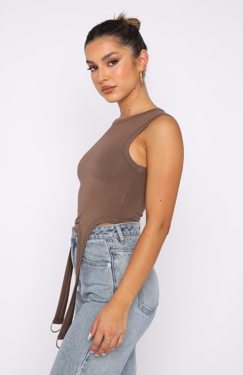 Watching Out For You Crop Mocha sold by White Fox Boutique product image thumbnail 3