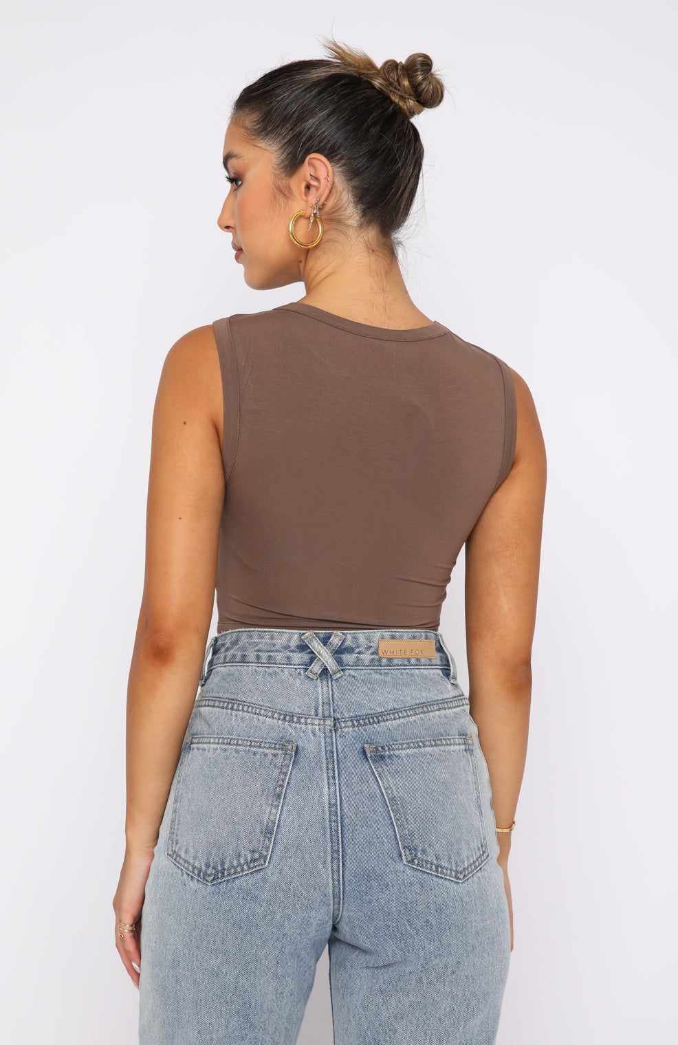 Watching Out For You Crop Mocha sold by White Fox Boutique product image thumbnail 4