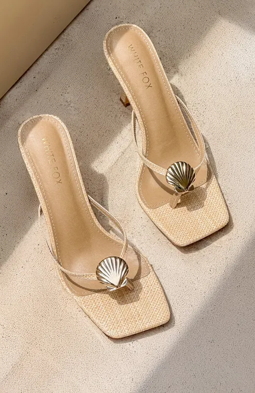 Isabelle Mules Natural sold by White Fox Boutique