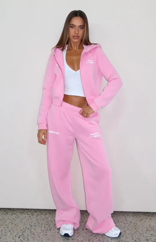 Down For Whatever Wide Leg Sweatpants Pink Wash sold by White Fox Boutique